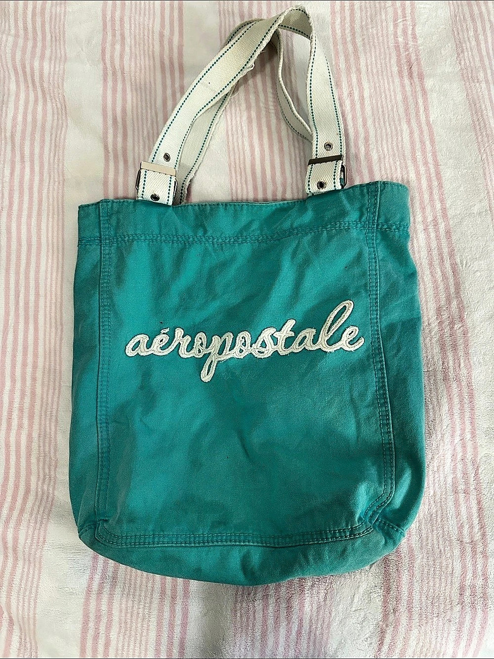 aéropostale Turquoise Logo Tote Bag